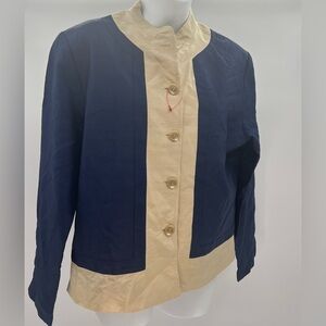 Clifford Wills Women's Dressy Long Sleeve Silk  Button Down Blouse Women's NWT